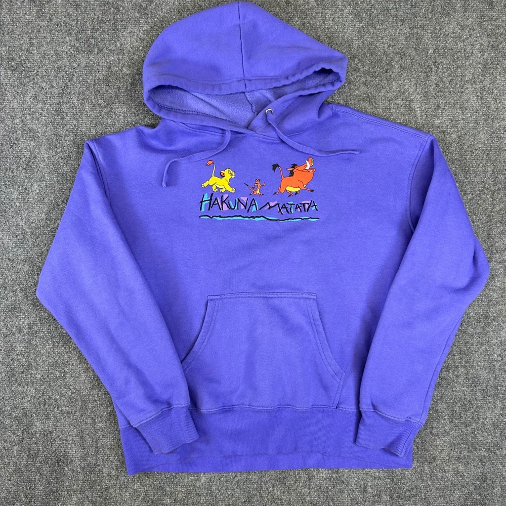 Disney The Lion King Hakuna Matata Purple Hoodie Simba Timon Pumbaa Large